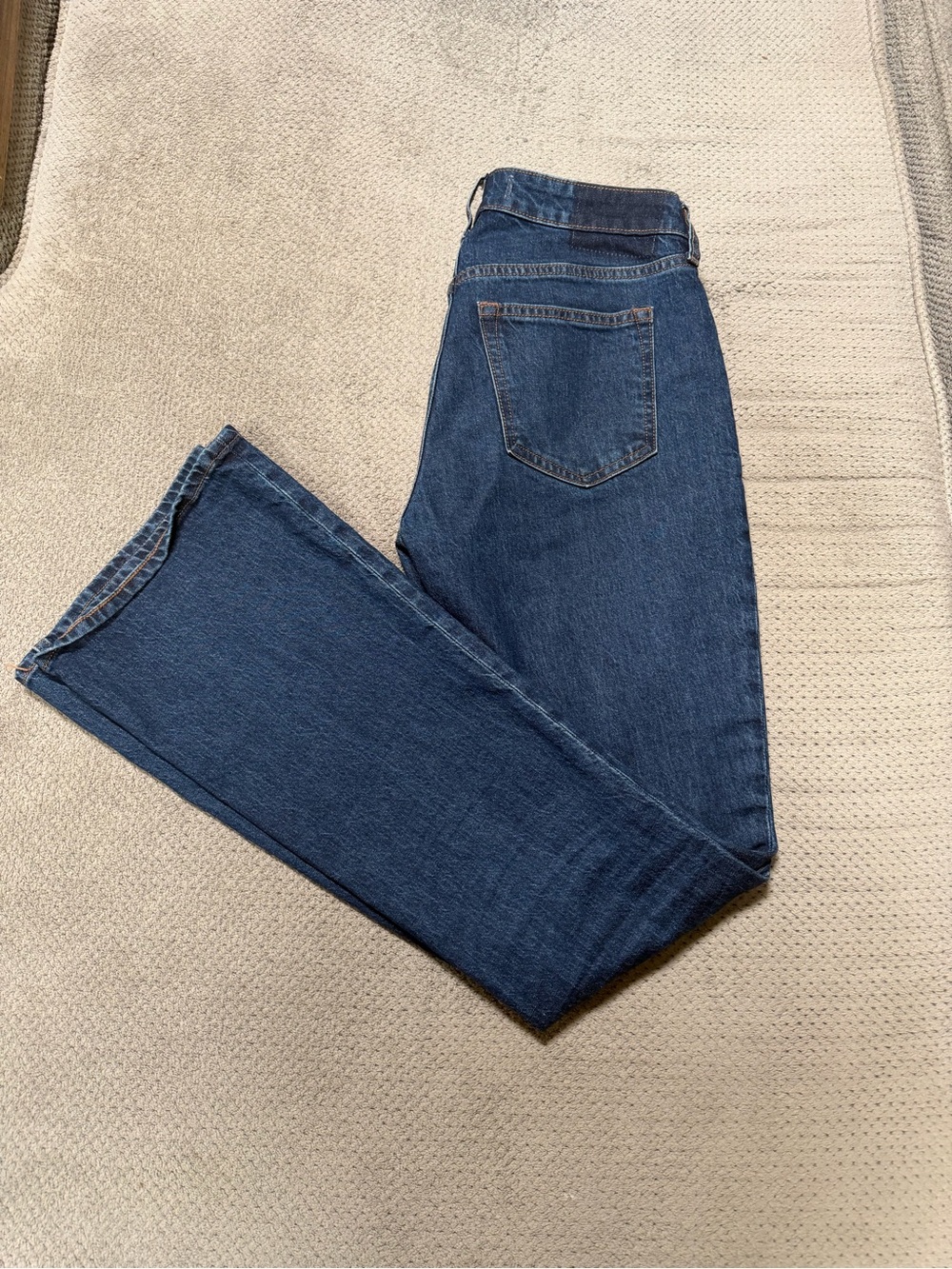 Abercrombie & Fitch Dark Blue Mid-Rise Bootcut Jeans